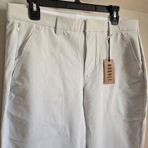 NWT New Nobull Golf Tour Pants Men's 32x34T Tall Beige Tan Performance Workout